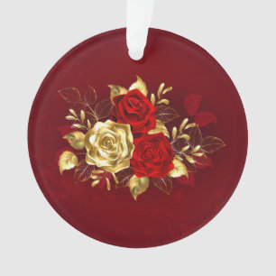 Three Jewelry Roses Ornament
