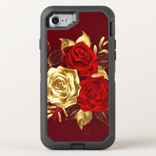 Three Jewelry Roses OtterBox Defender iPhone SE87 Case