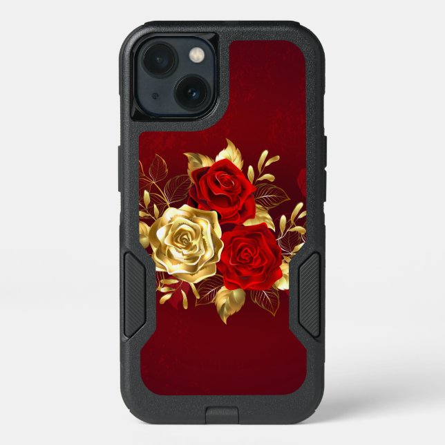 Three Jewelry Roses Otterbox iPhone Case (Back)
