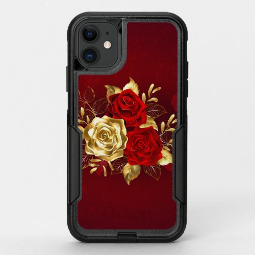 Three Jewelry Roses OtterBox Commuter iPhone 11 Case