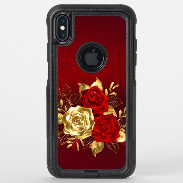 Three Jewelry Roses Otterbox iPhone Case (Back)