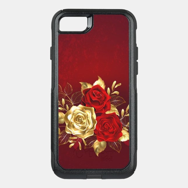 Three Jewelry Roses Otterbox iPhone Case (Back)