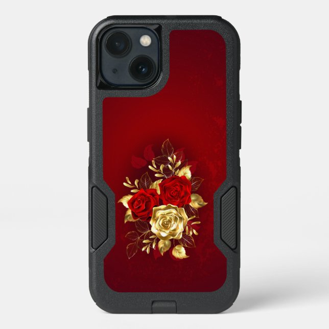 Three Jewelry Roses Otterbox iPhone Case (Back)