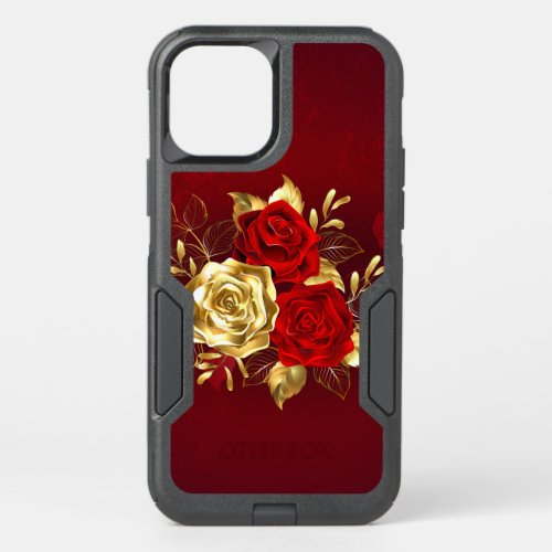 Three Jewelry Roses OtterBox Commuter iPhone 12 Case