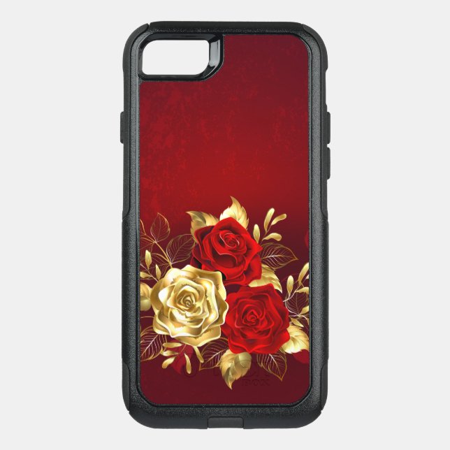 Three Jewelry Roses Otterbox iPhone Case (Back)