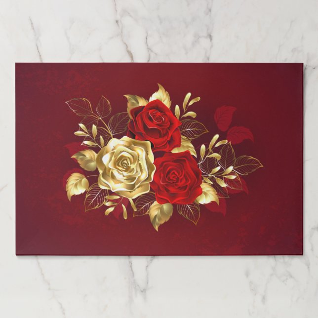 Three Jewelry Roses Paper Pad (Front)