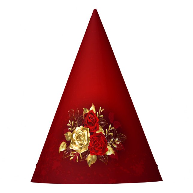 Three Jewelry Roses Party Hat (Front)