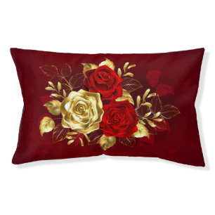 Three Jewelry Roses Pet Bed