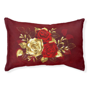 Three Jewelry Roses Pet Bed