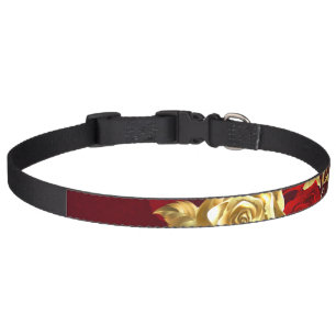 Three Jewelry Roses Pet Collar