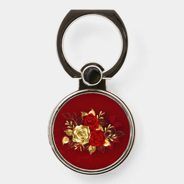 Three Jewelry Roses Phone Ring Stand (Front)