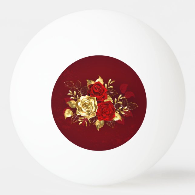 Three Jewelry Roses Ping Pong Ball (Front)