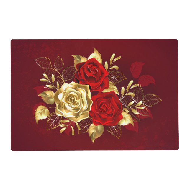 Three Jewelry Roses Placemat (Front)