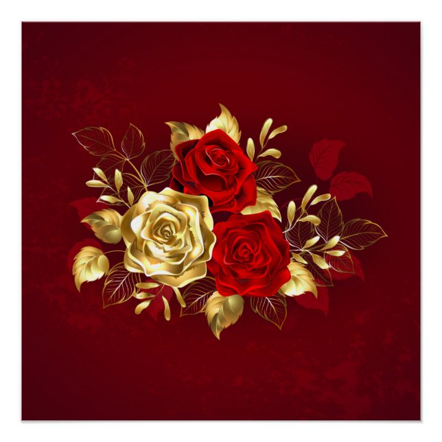 Three Jewelry Roses Poster (Front)