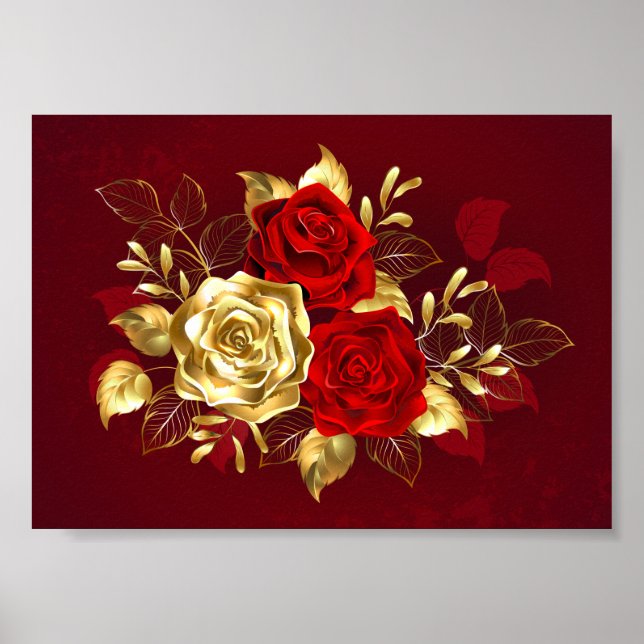 Three Jewelry Roses Poster (Front)