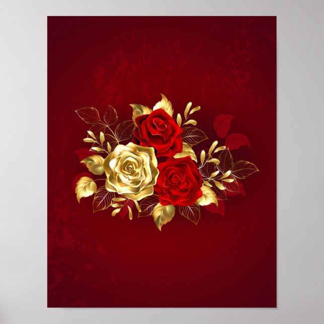 Three Jewelry Roses Poster (Front)