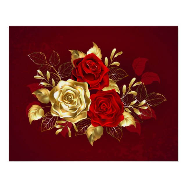 Three Jewelry Roses Poster (Front)