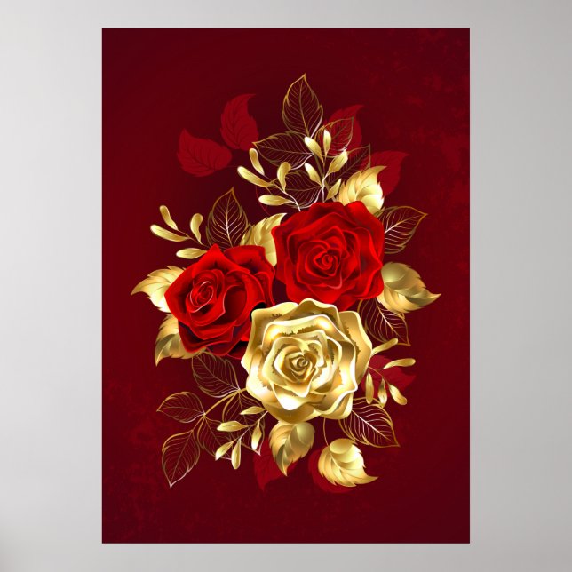 Three Jewelry Roses Poster (Front)