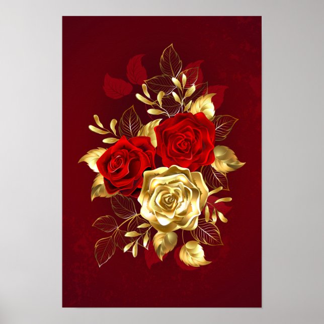 Three Jewelry Roses Poster (Front)