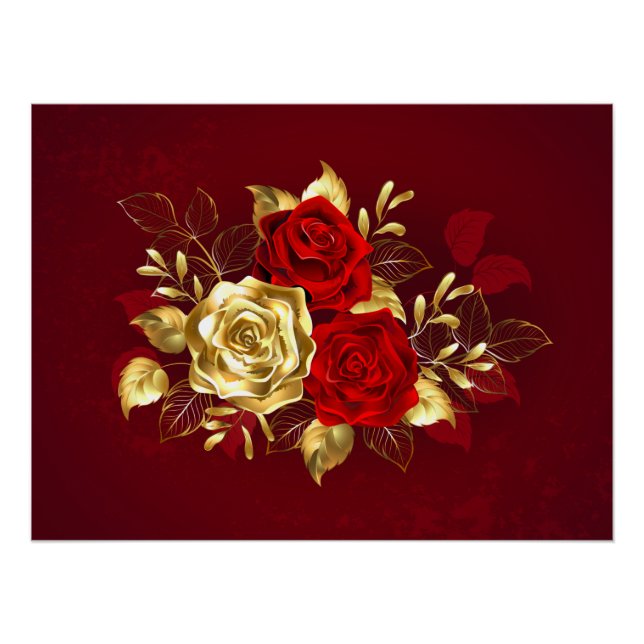 Three Jewelry Roses Poster (Front)