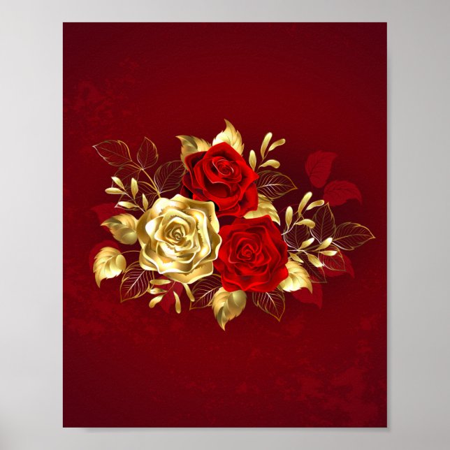 Three Jewelry Roses Poster (Front)