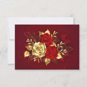 Three Jewelry Roses RSVP Card