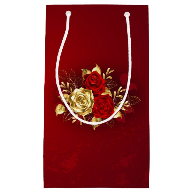 Three Jewelry Roses Small Gift Bag (Front)