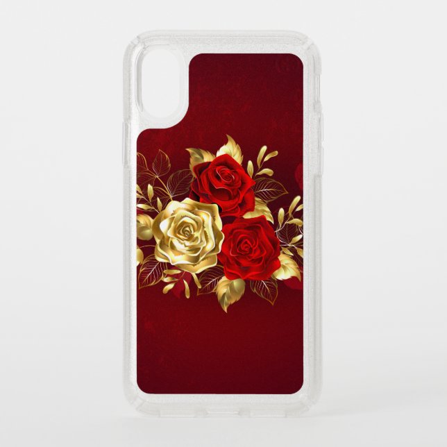 Three Jewelry Roses Speck iPhone X Case (Front)