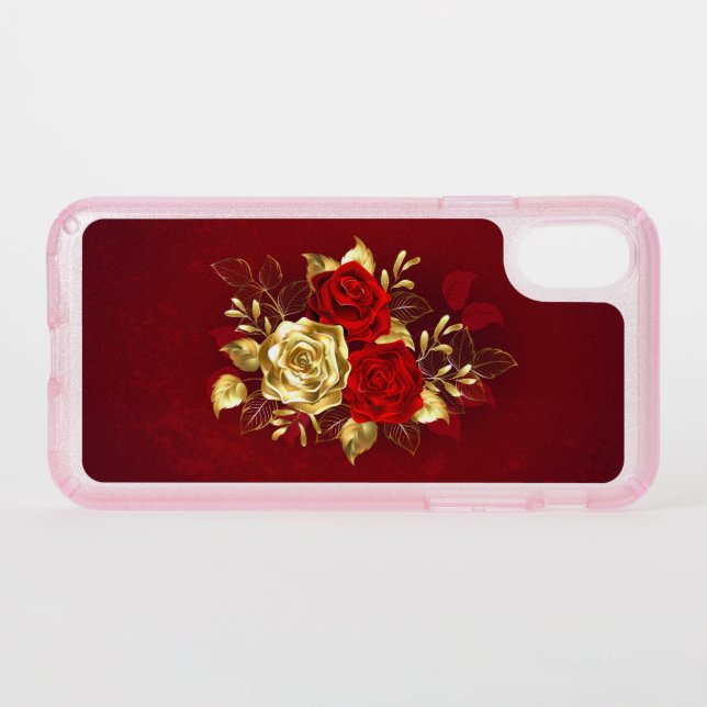 Three Jewelry Roses Speck iPhone XS Case (Front (Horizontal))