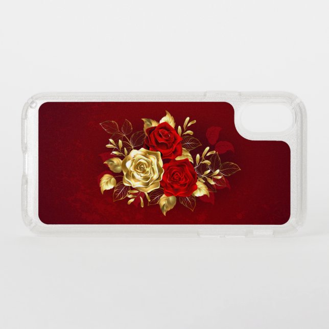Three Jewelry Roses Speck iPhone XS Case (Front (Horizontal))