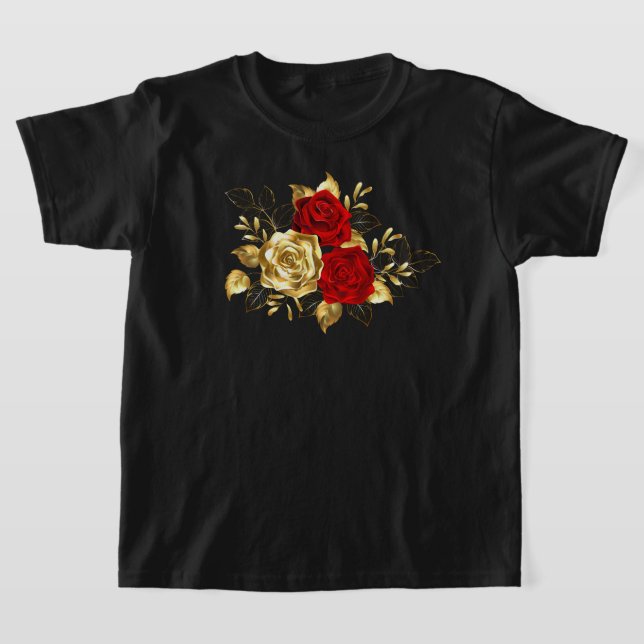 Three Jewelry Roses T-Shirt (Laydown)