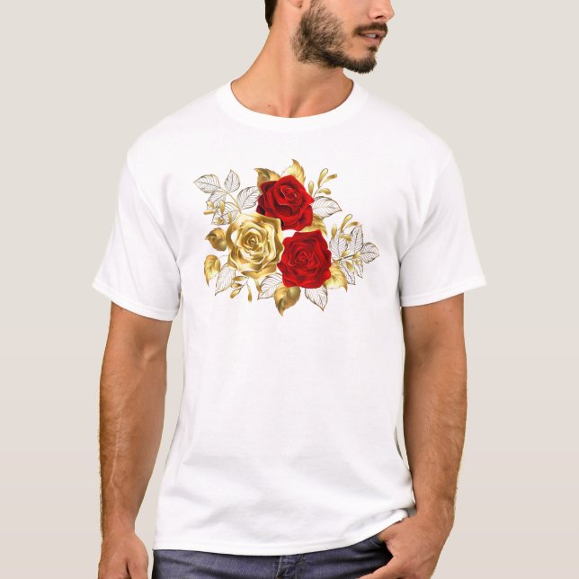 Three Jewelry Roses T-Shirt (Front)