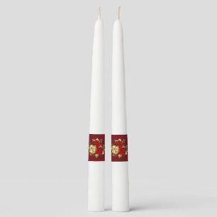 Three Jewelry Roses Taper Candle