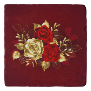 Three Jewelry Roses Trivet
