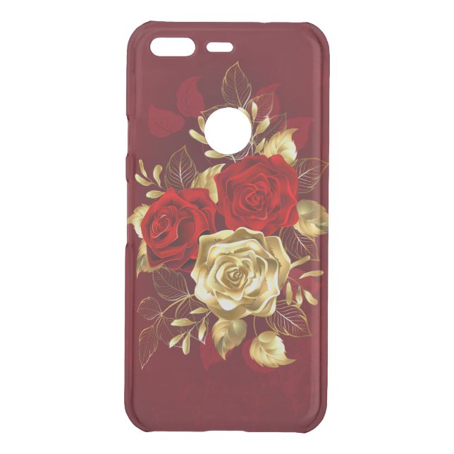 Three Jewelry Roses Uncommon Google Pixel Case (Back)
