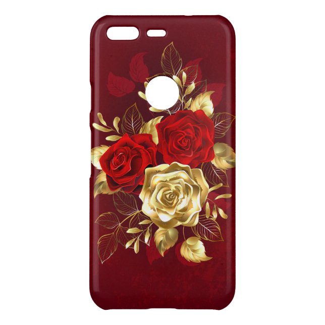 Three Jewelry Roses Uncommon Google Pixel Case (Back)