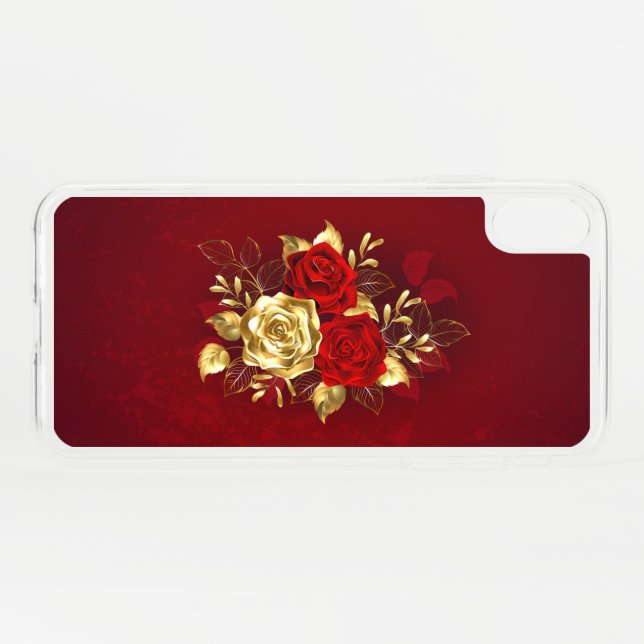 Three Jewelry Roses Uncommon iPhone Case (Back (Horizontal))