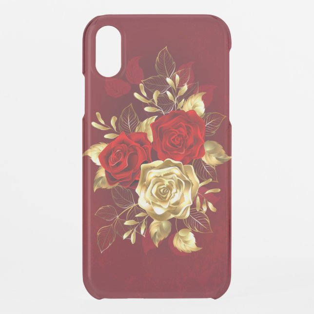 Three Jewelry Roses Uncommon iPhone Case (Back)