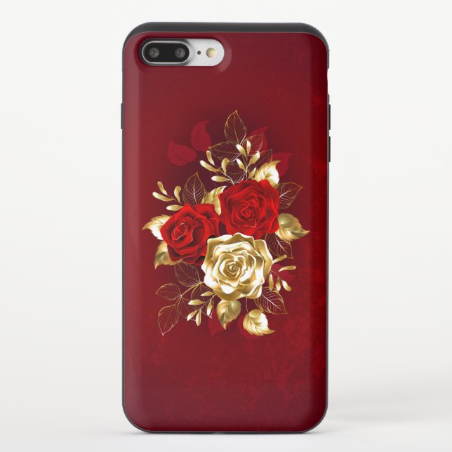 Three Jewelry Roses Uncommon iPhone Case (Back)