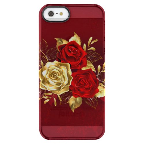 Three Jewelry Roses Clear iPhone SE55s Case