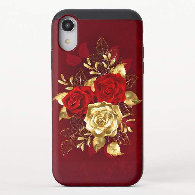 Three Jewelry Roses Uncommon iPhone Case (Back)