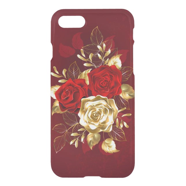Three Jewelry Roses Uncommon iPhone Case (Back)