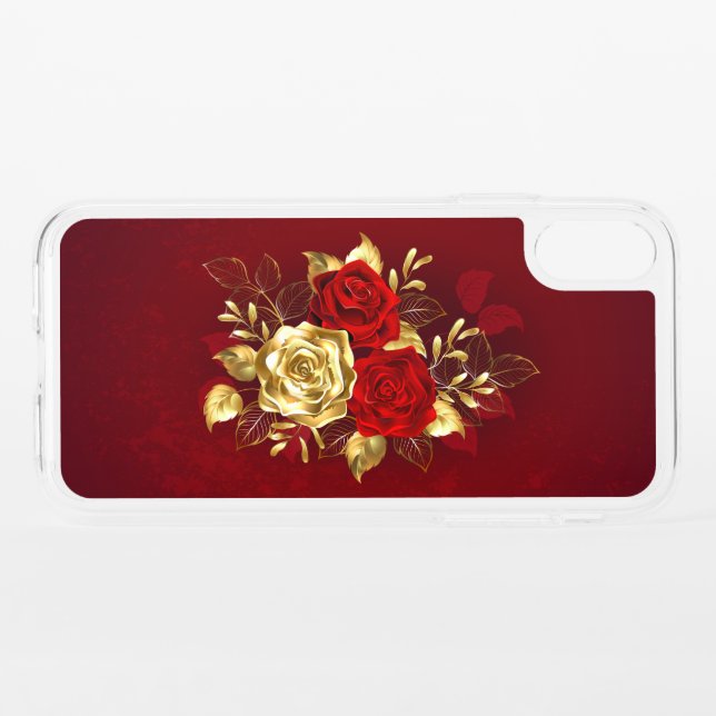 Three Jewelry Roses Uncommon iPhone Case (Back (Horizontal))