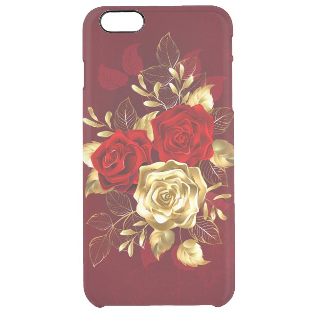 Three Jewelry Roses Uncommon iPhone Case (Back)