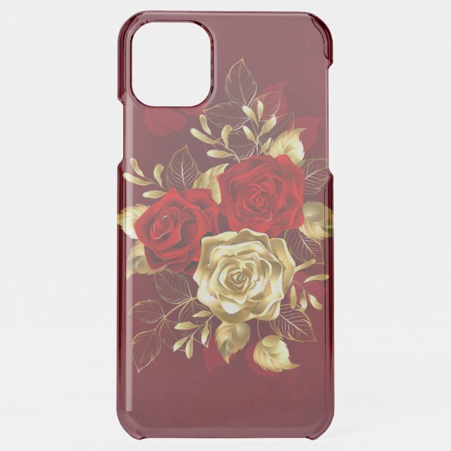 Three Jewelry Roses Uncommon iPhone Case (Back)