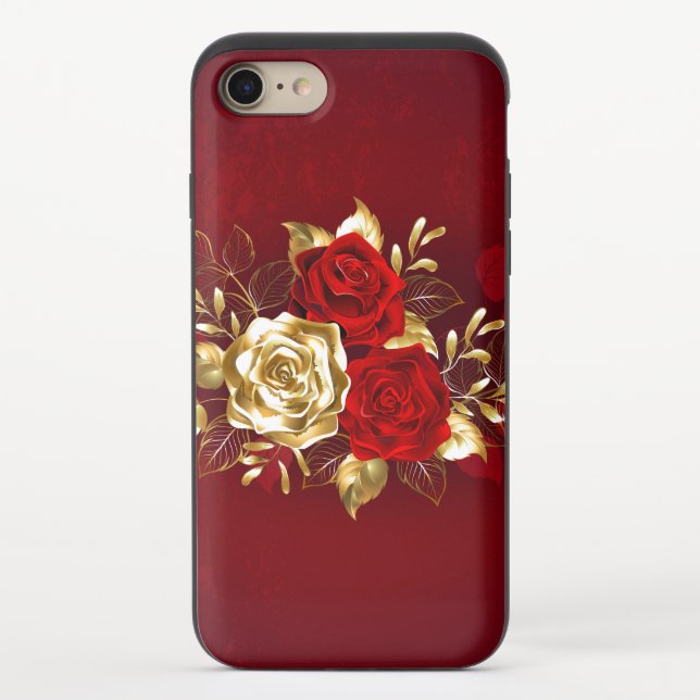 Three Jewelry Roses Uncommon iPhone Case (Back)