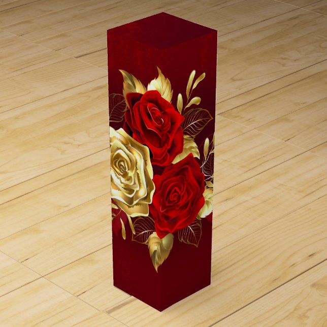 Three Jewelry Roses Wine Box (Front)