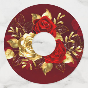 Three Jewelry Roses Wine Glass Tag