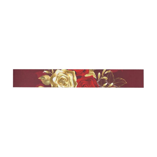 Three Jewelry Roses Wrap Around Label (Individual)