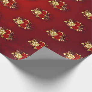 Three Jewelry Roses Wrapping Paper